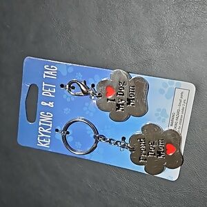 Pawprint 🎁 Key Ring & Matching Pet Tag